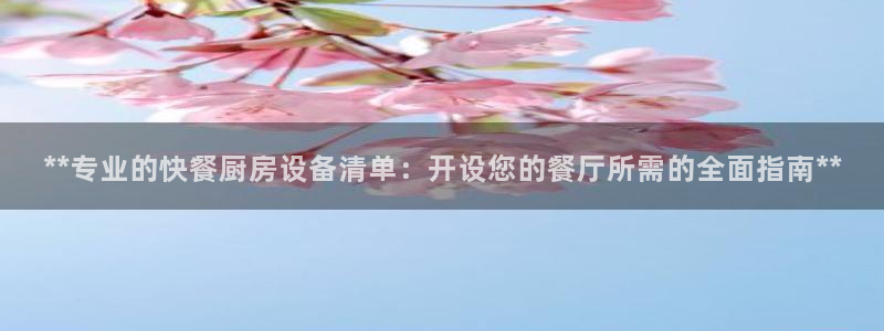 凯时kb88kb88：**专业的快餐厨房设备清单：开设您的餐