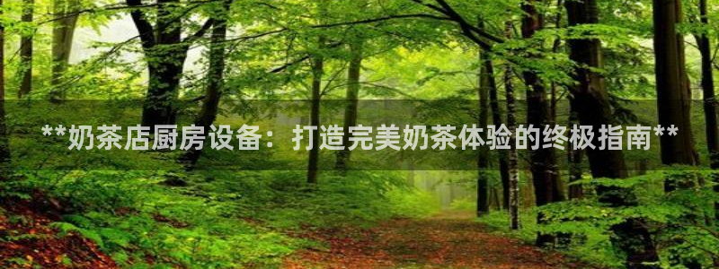 kb88凯时唯一官网注册：**奶茶店厨房设备：打造完美奶茶体