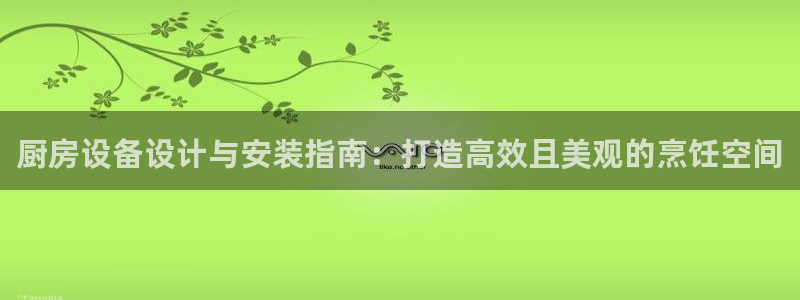 尊龙d88ag官方网站：厨房设备设计与安装指南：打造高效且美