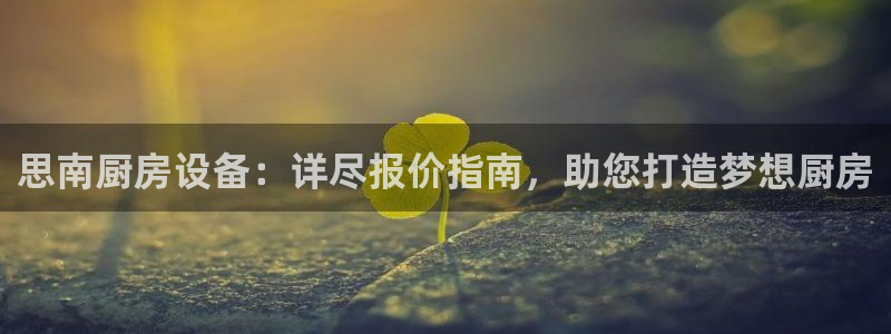 尊龙d88官网选RA来就送38：思南厨房设备：详尽报价指南，