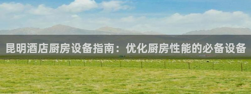 凯时k88最新：昆明酒店厨房设备指南：优化厨房性能的必备设备